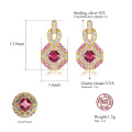 High Quality Sterling 925 Silver Colorful CZ Drop Earrings